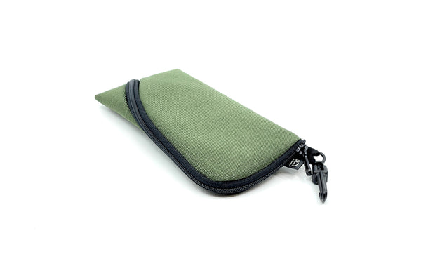 A Small Ghost Whale Pouch in Boreal (forest green).